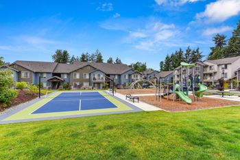 Tennis courts and playground